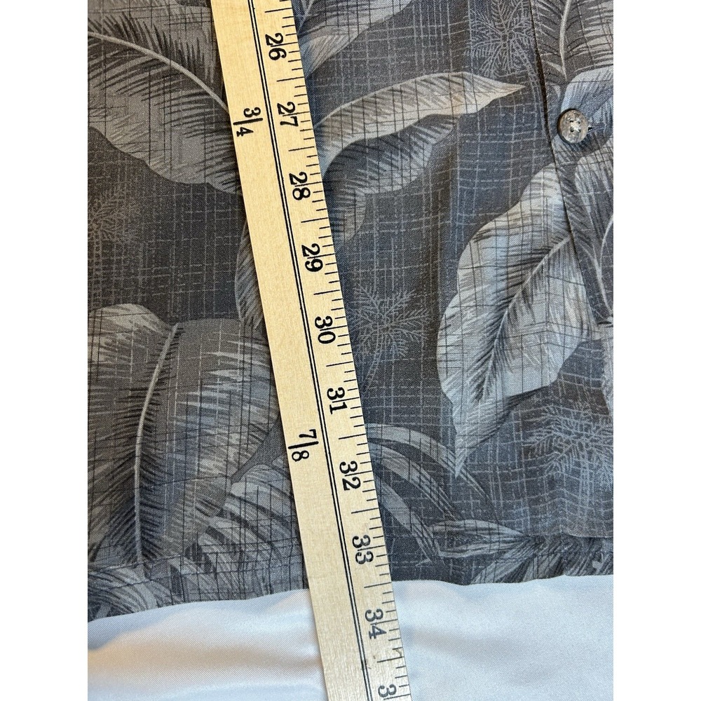 Foundry Men's Hawaiian Shirt 3XL Gray Rayon Resort Costal Vacation Button Down - Picture 8 of 8